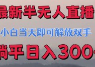 最新半无人直播小游戏，小白当天即可解放双手，操作简单，人群广，流量大，可多机操作