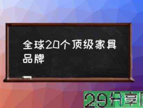 全球20个顶级家具品牌(十大顶级办公家具品牌?)