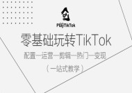 零基础玩转TikTok，配置一运营一剪辑一热门一变现，一站式教学